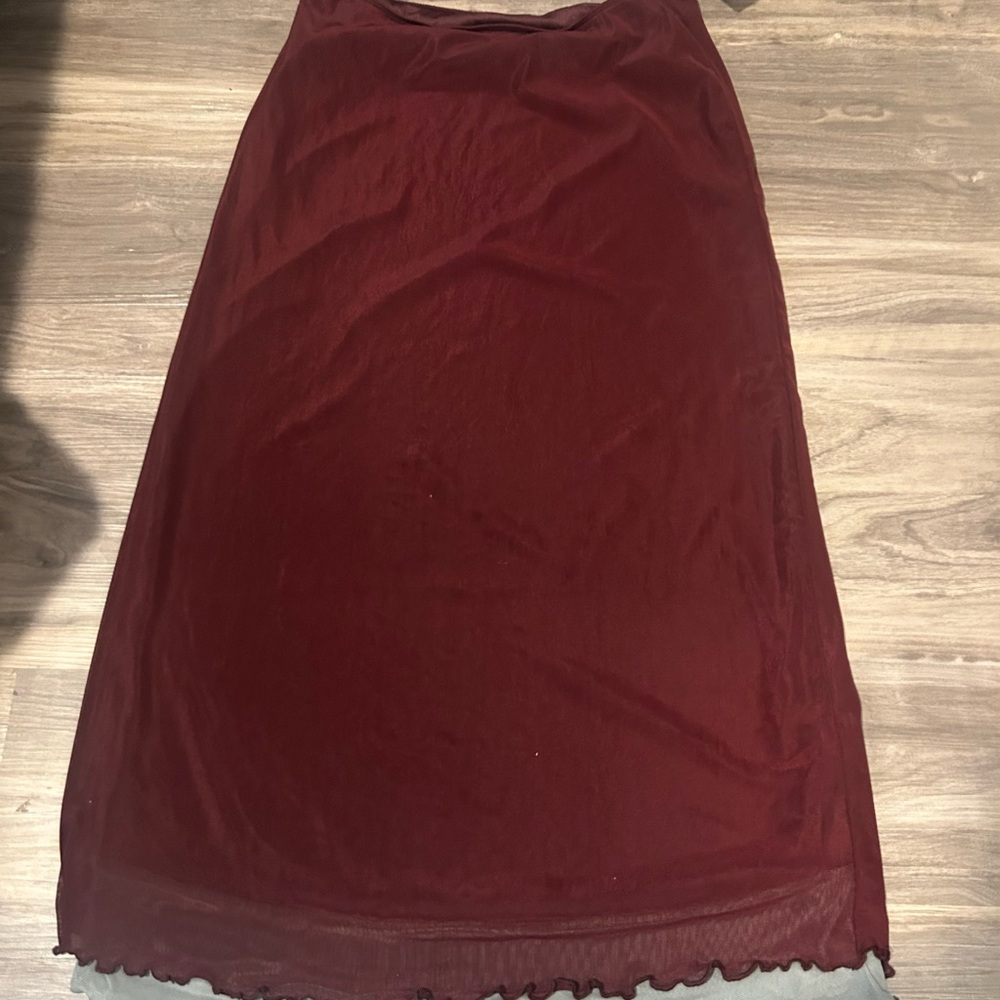 Elegant Burgundy Skirt